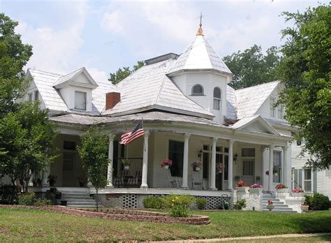 metal roof on victorian house